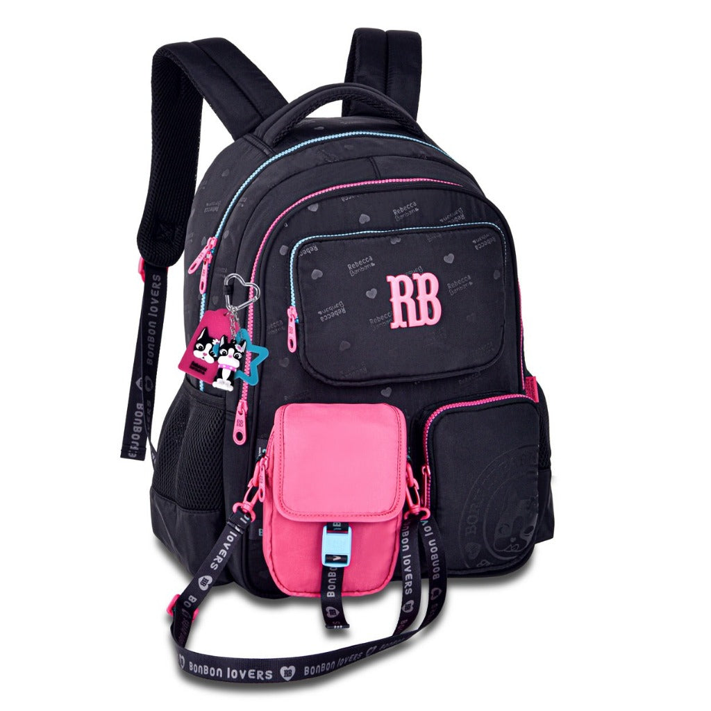 Mochila Rebecca Bonbon Original Urban Mix + Shoulder Bag Removível Notebook 17.5 Antifurto Escolar Luxo Envio Imediato