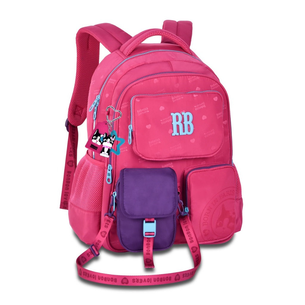 Mochila Rebecca Bonbon Original Urban Mix + Shoulder Bag Removível Notebook 17.5 Antifurto Escolar Luxo Envio Imediato