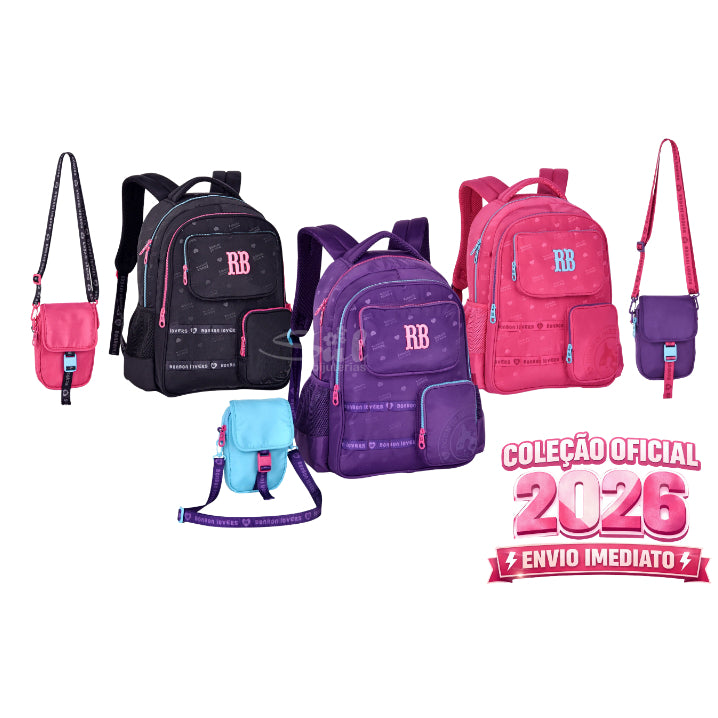Mochila Rebecca Bonbon Original Urban Mix + Shoulder Bag Removível Notebook 17.5 Antifurto Escolar Luxo Envio Imediato
