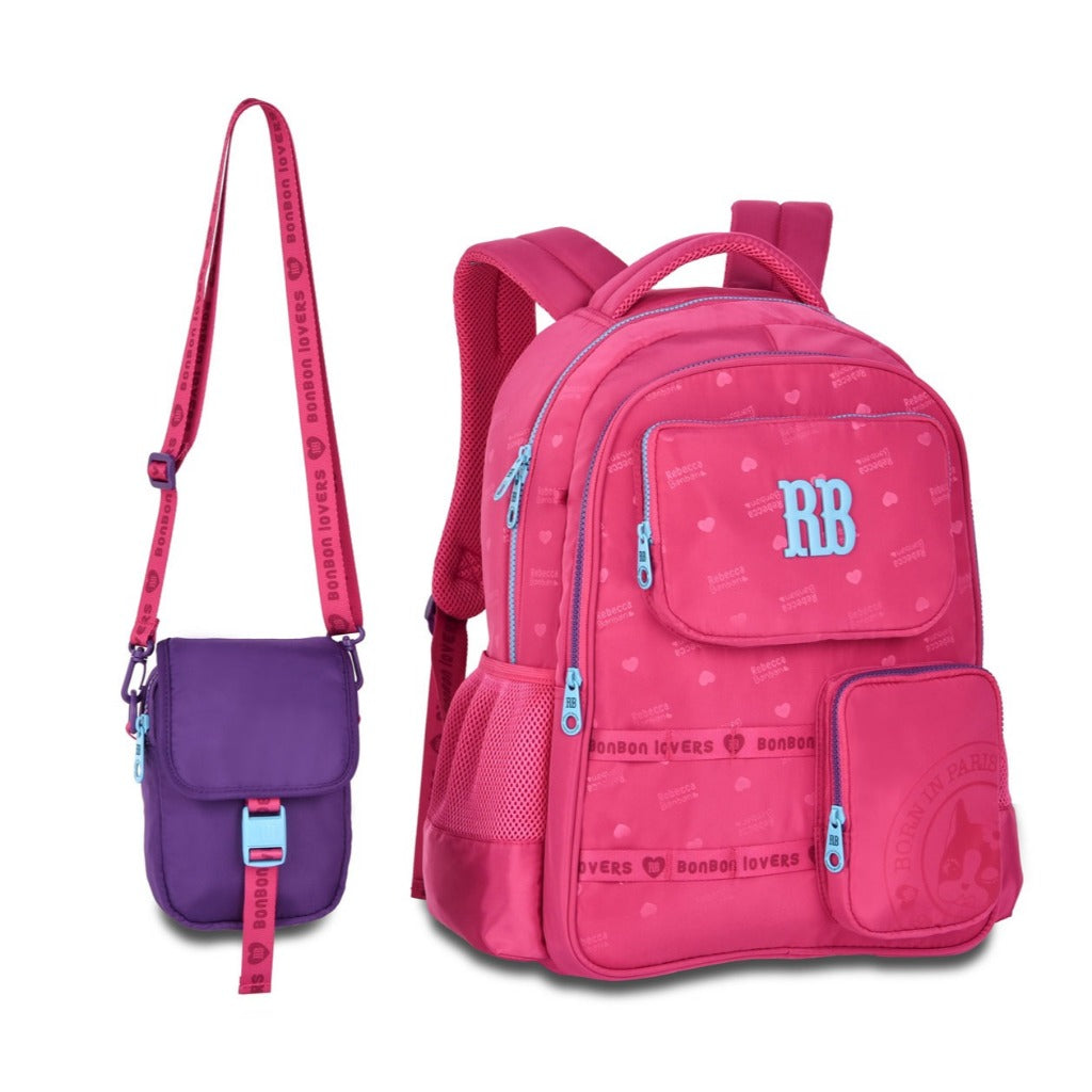 Mochila Rebecca Bonbon Original Urban Mix + Shoulder Bag Removível Notebook 17.5 Antifurto Escolar Luxo Envio Imediato