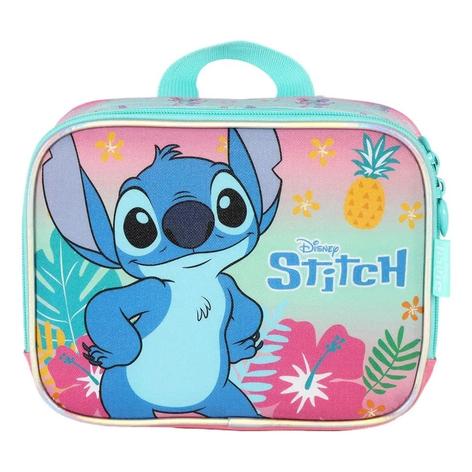Mochila de Rodinha Stitch Luxcel Kit Escolar 3 Peças Lancheira Estojo Original Coleção 2026 Infantil