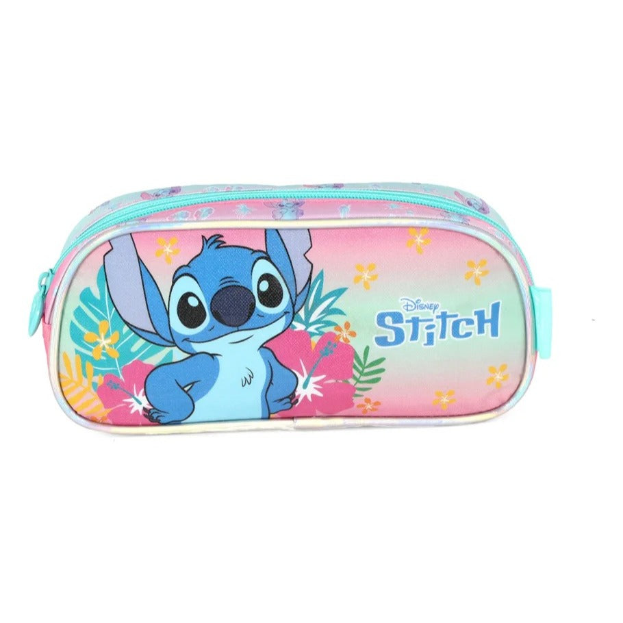 Mochila de Rodinha Stitch Luxcel Kit Escolar 3 Peças Lancheira Estojo Original Coleção 2026 Infantil