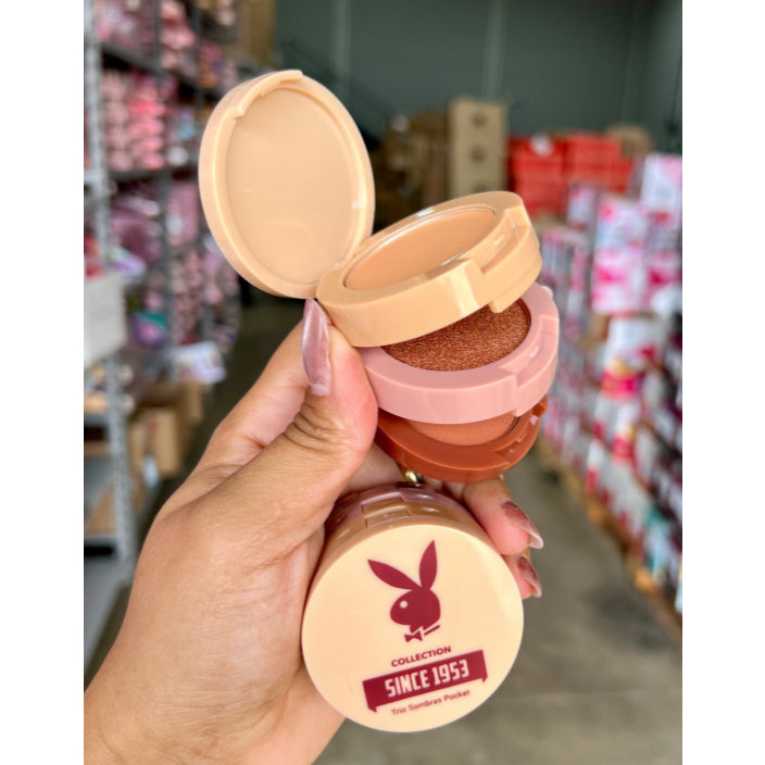 Trio de Sombras Pocket Playboy Collection Since 1953 - Sombras Matte e Cintilante Compactas