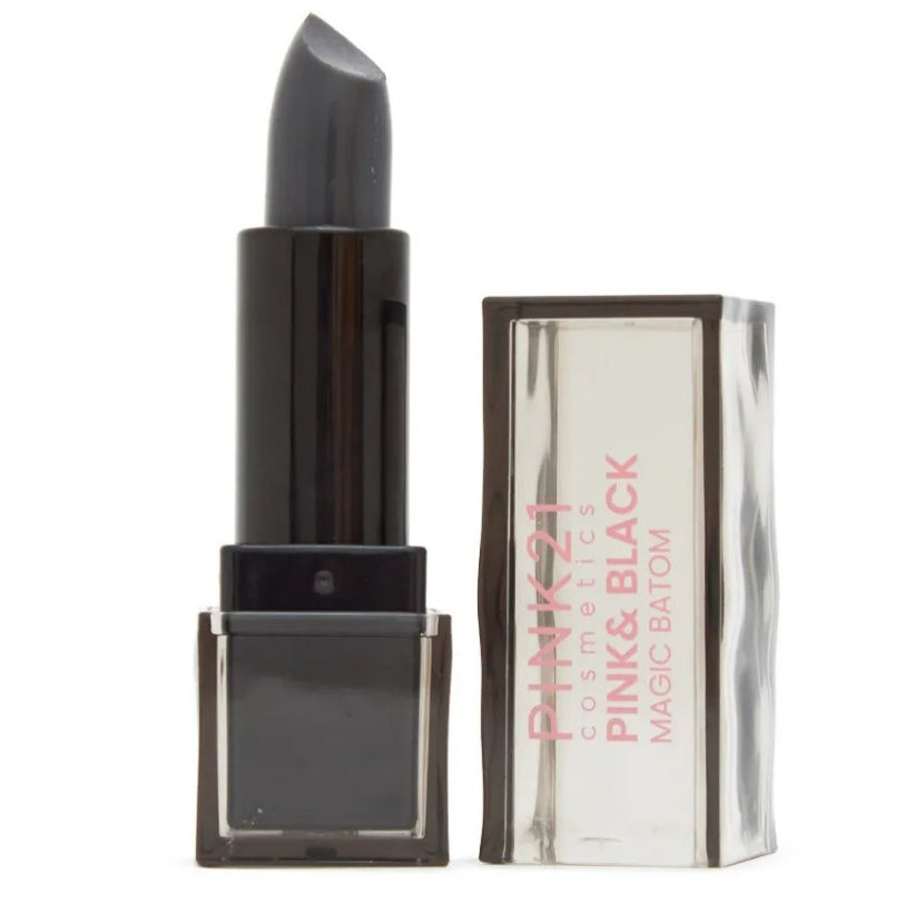 Kit Maquiagem Magica Febella Batom Blush Black Pink Muda De Cor Reage Ph Rosa Natural