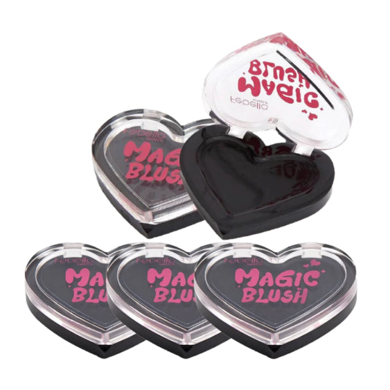 Kit Maquiagem Completa: Batom Mágico Blush Coração Primer Febella Efeito Filtro Blindagem Profissional