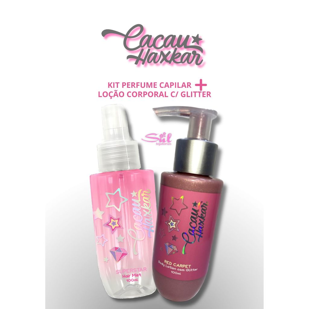 Perfume para Cabelo e Hidratante Iluminador com Glitter Cheiro Marcante