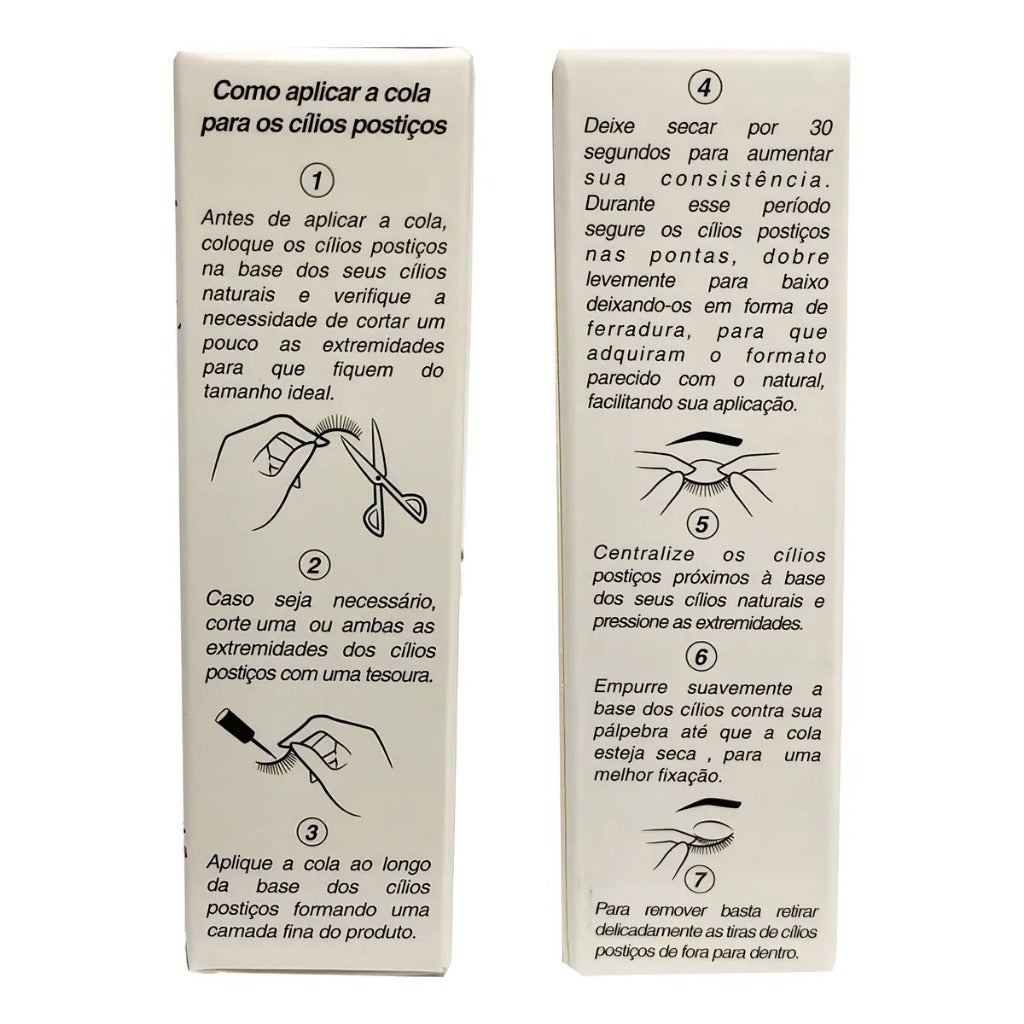 Cola Para Cílios Postiços Macrilan Transparente À Prova D'água Fixação Longa Duração Original 7g Top
