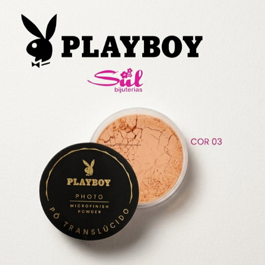 Pó Translúcido Misto Playboy Professional Matte Facial 16g Antioleosidade Selagem de Maquiagem Skin Care Resistente
