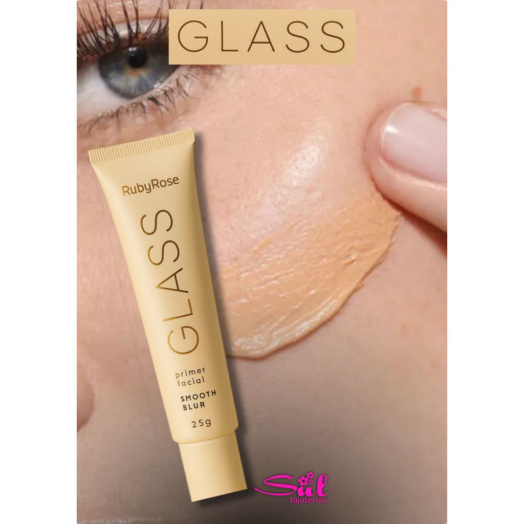 Primer Glass Ruby Rose Smooth Blur Efeito Poros Invisíveis Maquiagem Blindada Alta Durabilidade 25g