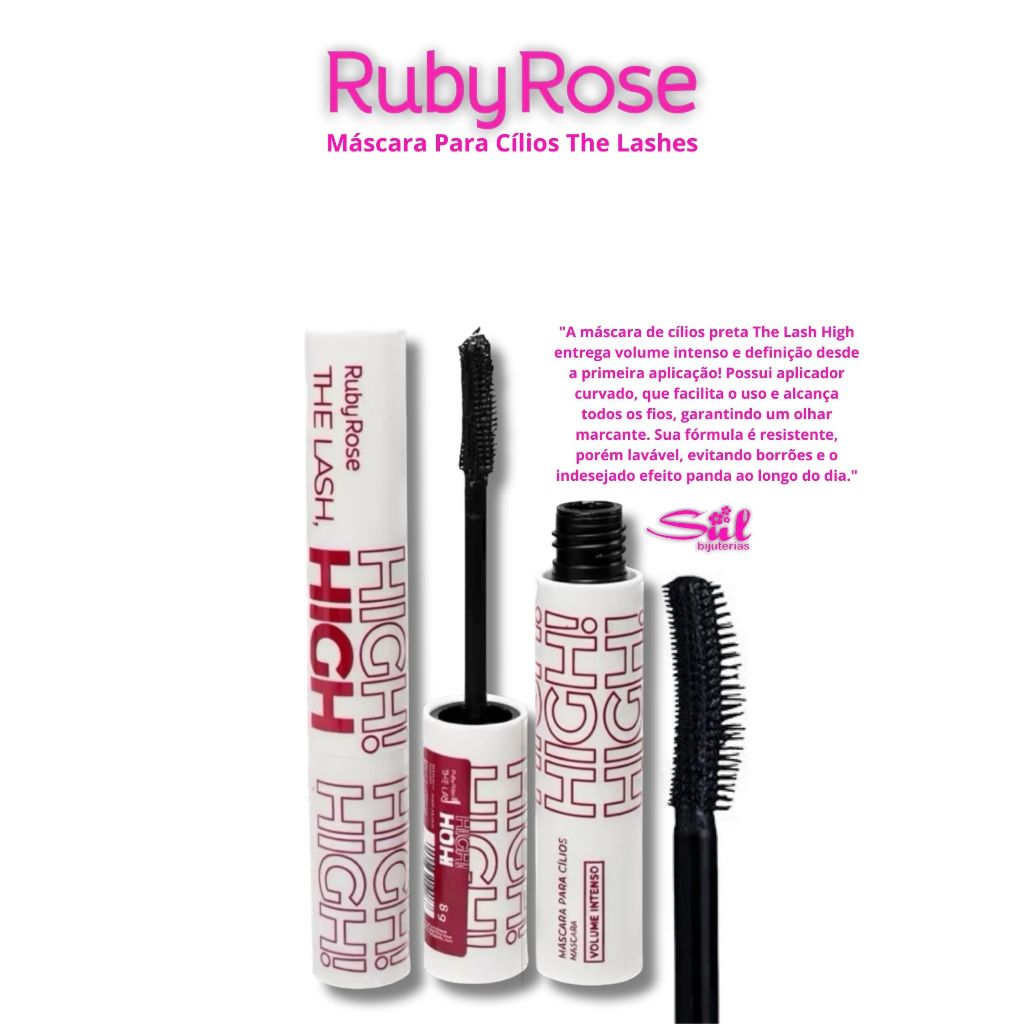 Máscara Para Cílios Ruby Rose Lashes Up ou The Lashes Alonga e Define Original