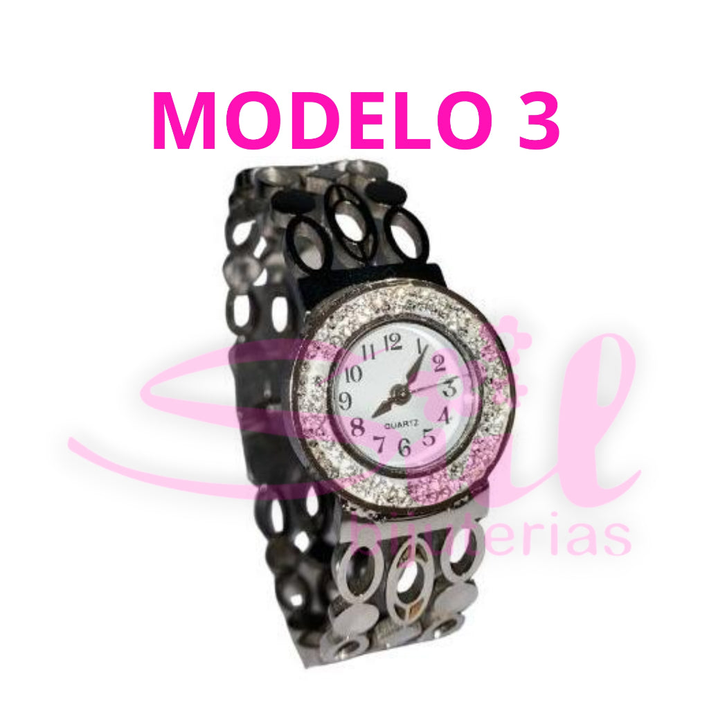 Relogio Feminino Luxo Aco Inoxidavel Nao Escurece Cravejado Bracelete Pulseira Bangle Prova Dagua Top