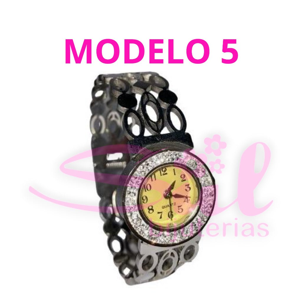 Relogio Feminino Luxo Aco Inoxidavel Nao Escurece Cravejado Bracelete Pulseira Bangle Prova Dagua Top