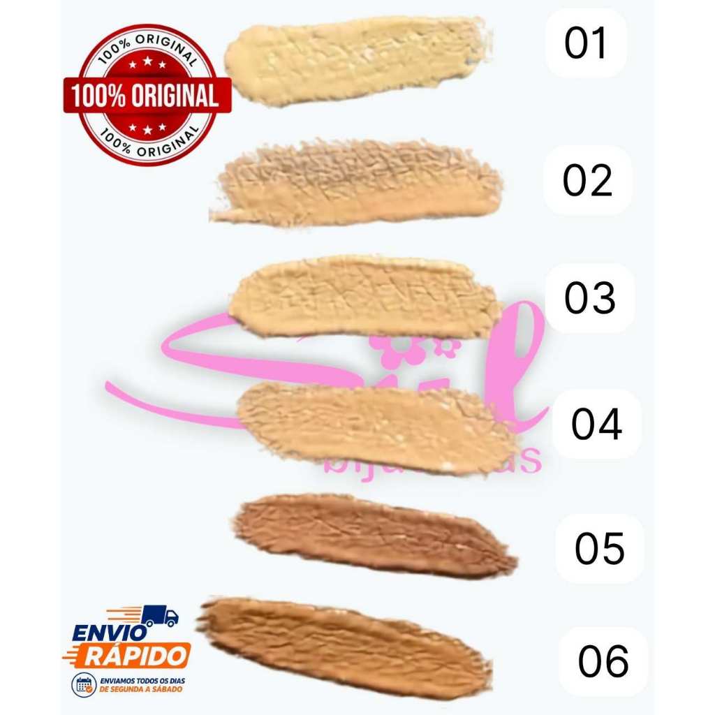 Corretivo Base Líquida Alta Cobertura Pincel Pink 21