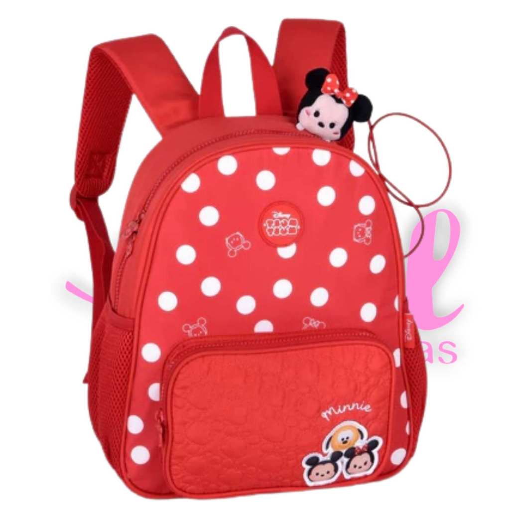 Mochila Infantil Escolar Disney Minnie Tsum Tsum Original Clio Bolsa Feminina Escolar 13 Polegadas