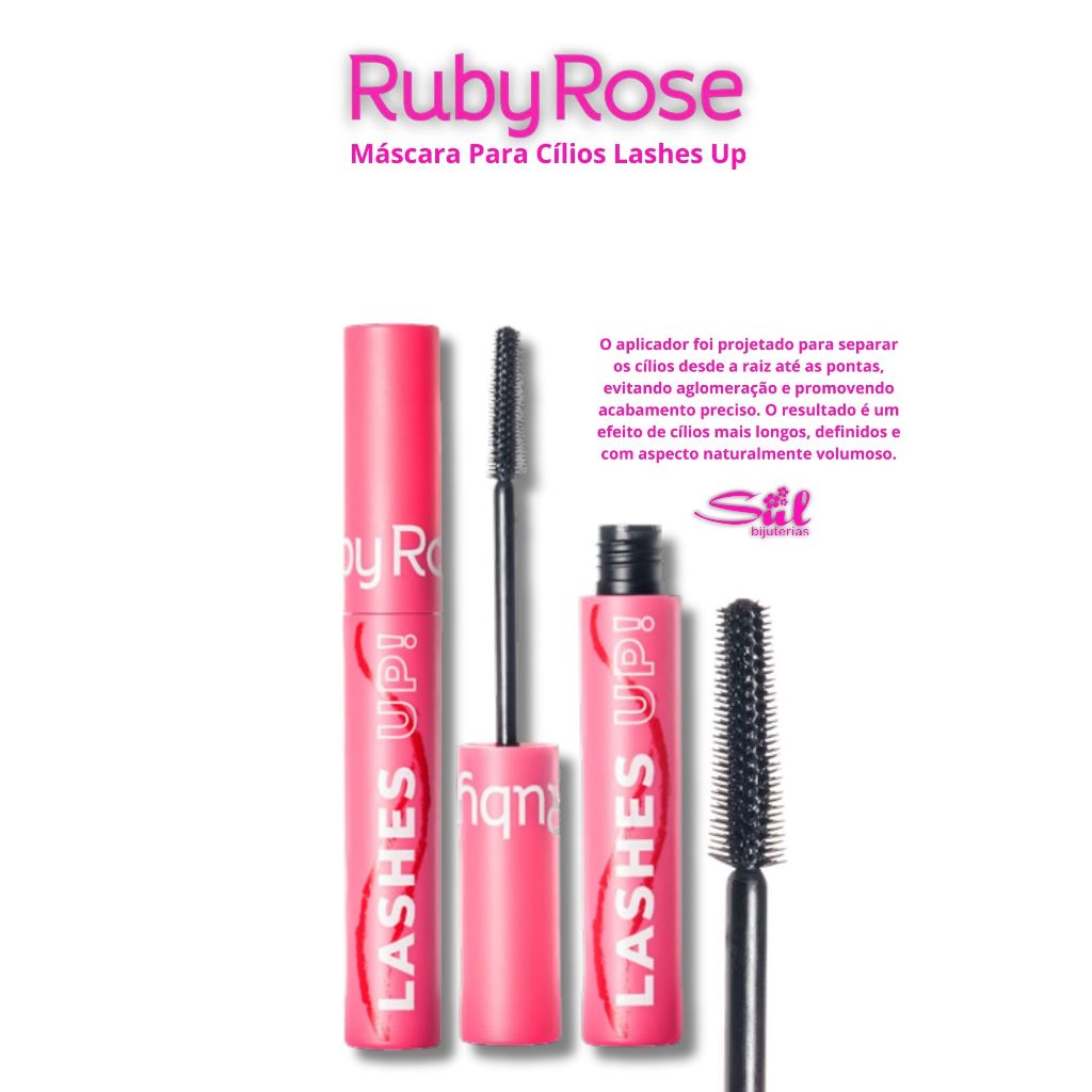 Máscara Para Cílios Ruby Rose Lashes Up ou The Lashes Alonga e Define Original