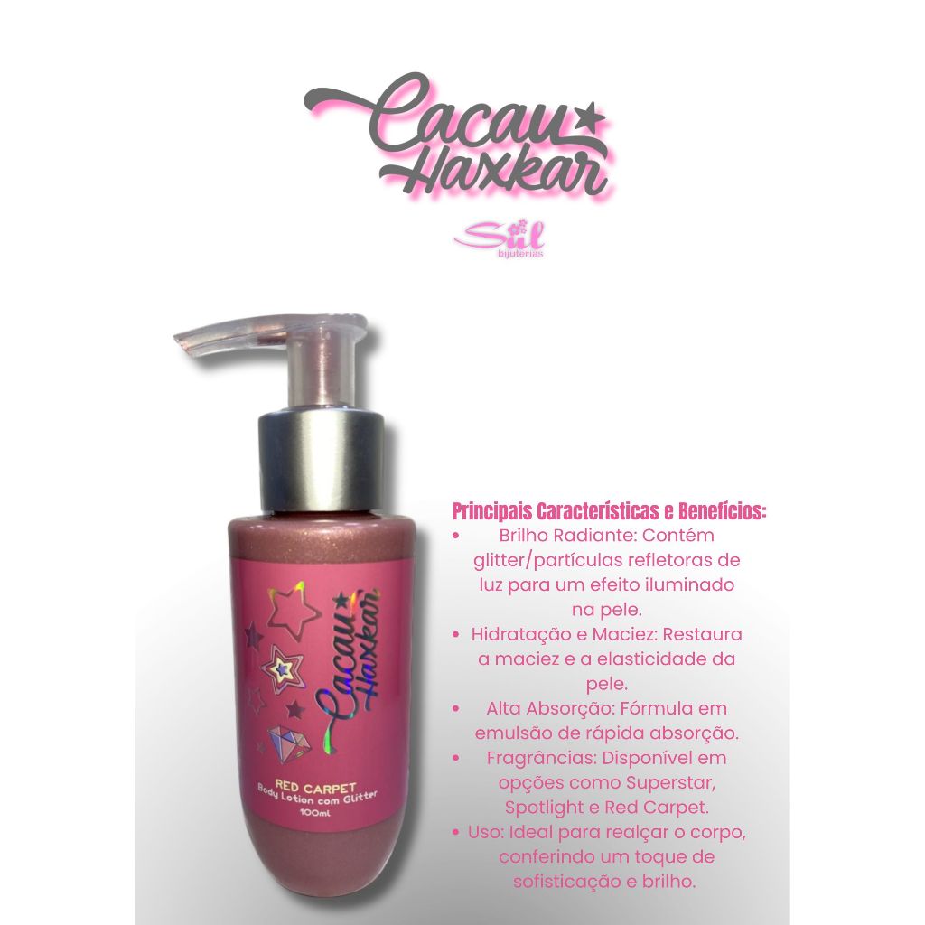 Perfume para Cabelo e Hidratante Iluminador com Glitter Cheiro Marcante