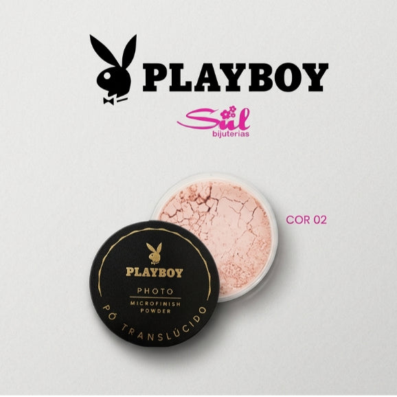 Pó Translúcido Misto Playboy Professional Matte Facial 16g Antioleosidade Selagem de Maquiagem Skin Care Resistente