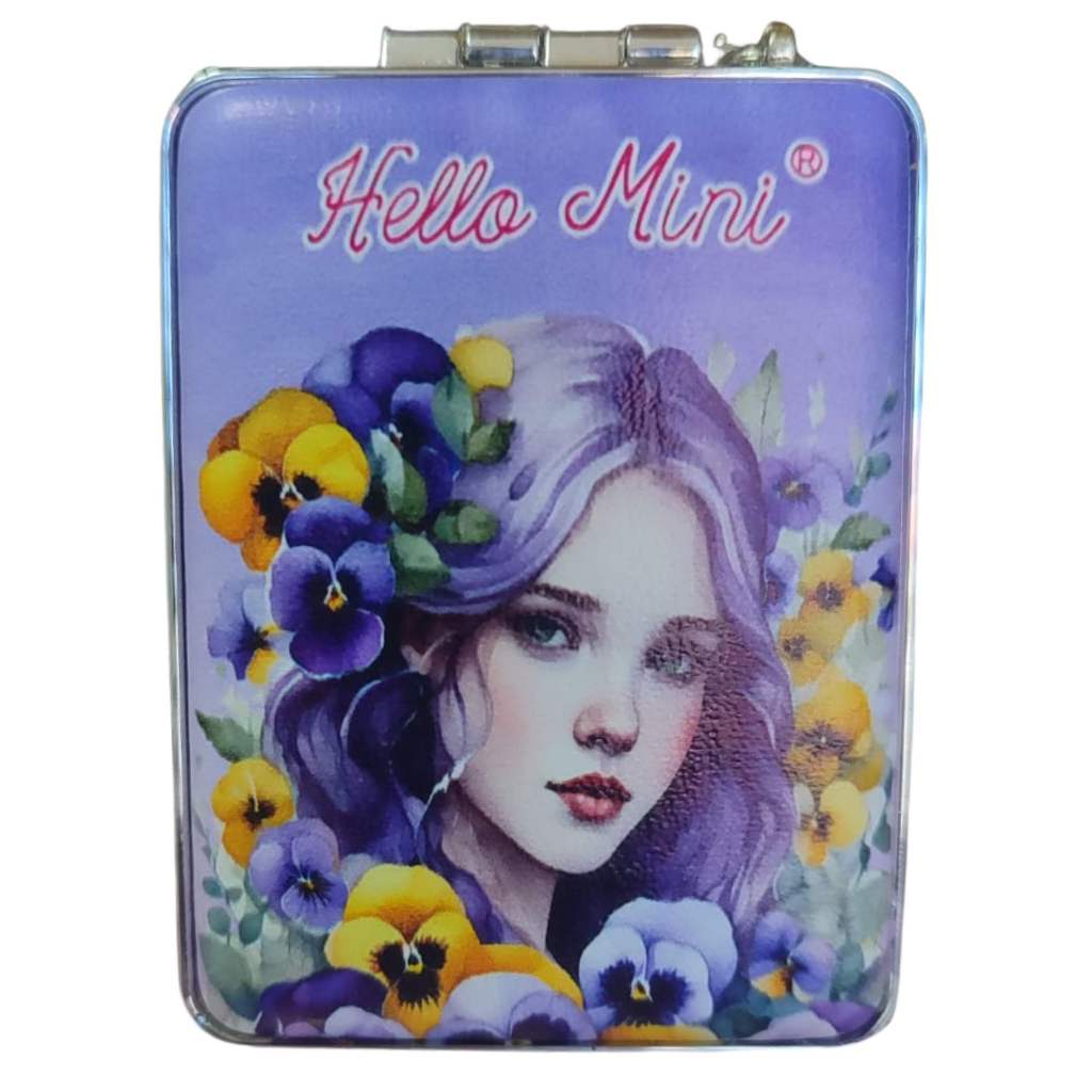 Espelho Bolsa Maquiagem Portátil Duplo Dobrável Dia bolso Compacto pequeno Mulher