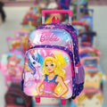 Mochila Escolar Barbie com Rodinhas Luxcel Roxa – Ideal para Meninas na Volta às Aulas