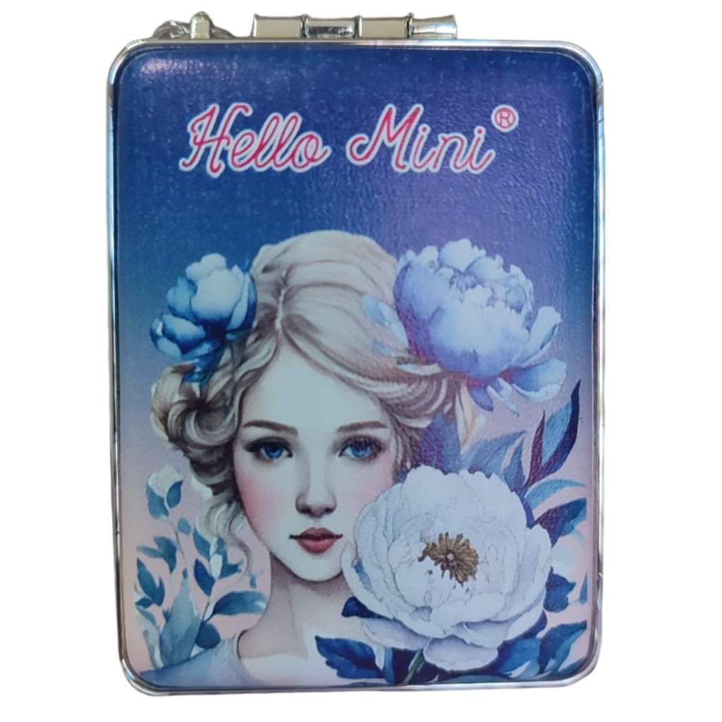 Espelho Bolsa Maquiagem Portátil Duplo Dobrável Dia bolso Compacto pequeno Mulher
