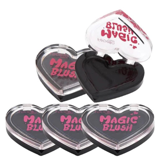 Febella Magic Blush Heart Black Turns Pink According to Ph. Natural Effect Makeup. Ready to Ship. Top Quality.