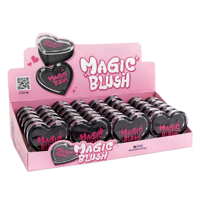 Febella Magic Blush Heart Black Turns Pink According to Ph. Natural Effect Makeup. Ready to Ship. Top Quality.