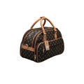Bolsa De Viagem Mala De Mão Couro Sintético Resistente Grande Unissex Para Viagem Academia Bordo Luxo cor marrom
